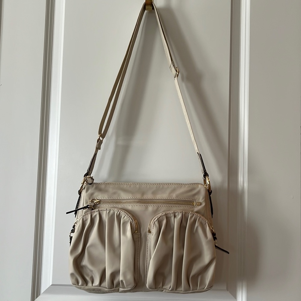 MZ Wallace Cream Paige Crossbody Bag